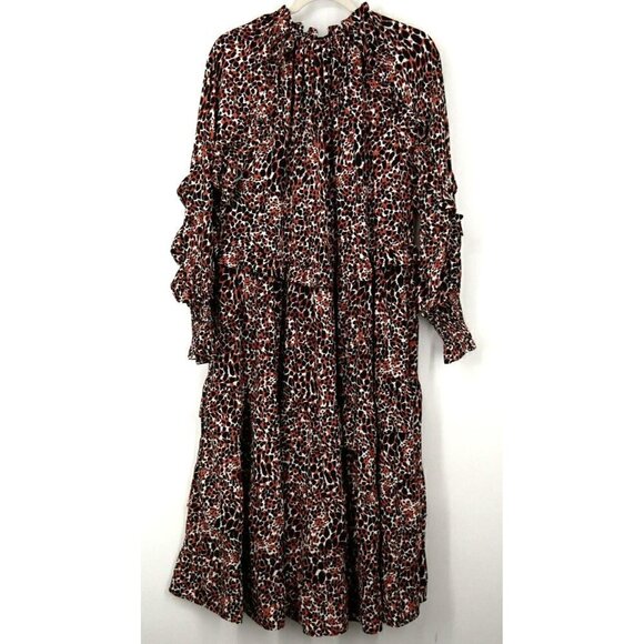 NWT Scoop Leopard Print Maxi Dress Black Brown S - Picture 4 of 5